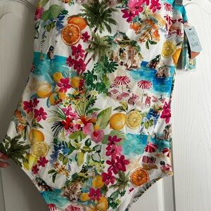 Shade & Shore Citrus Floral Swimsuit
